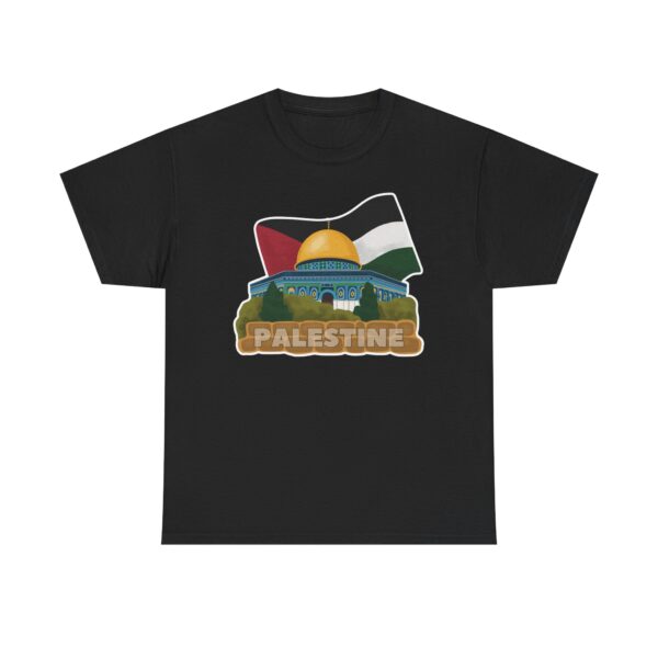 Palestinian Flag Al Quds Mosque Unisex Tee, Falastin Apparel Clothing T-Shirt Top, Jerusalem Muslim Islamic Gift, Middle East Cultural - Image 5