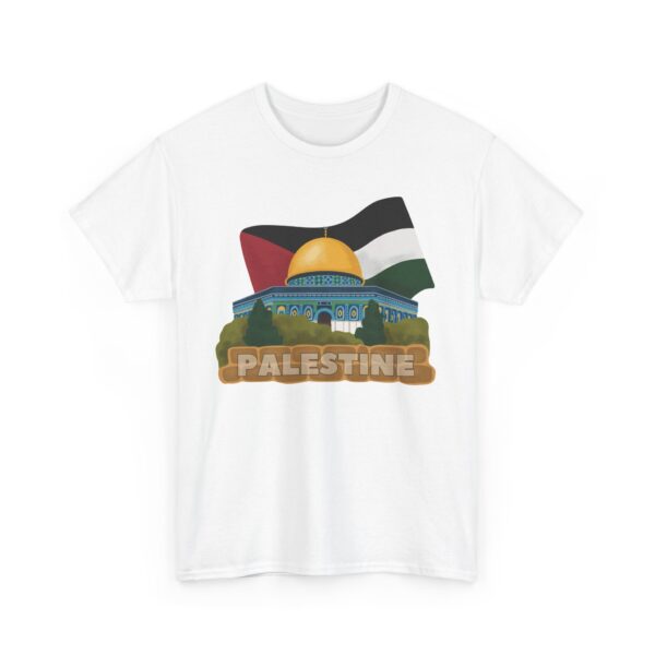 Palestinian Flag Al Quds Mosque Unisex Tee, Falastin Apparel Clothing T-Shirt Top, Jerusalem Muslim Islamic Gift, Middle East Cultural - Image 3