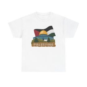 Palestinian Flag Al Quds Mosque Unisex Tee, Falastin Apparel Clothing T-Shirt Top, Jerusalem Muslim Islamic Gift, Middle East Cultural