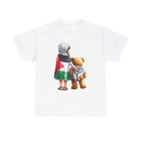 Palestinian Child Teddy Bear T-Shirt, Keffiyeh Tee, Unisex Shirt, Kids Middle Eastern Graphic Top, Activist Clothing