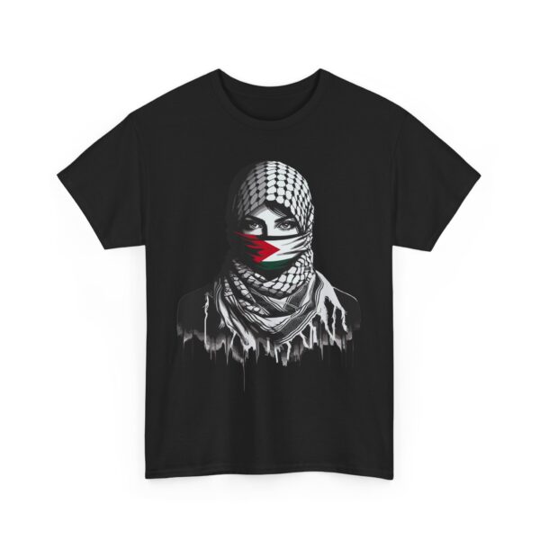 T-Shirt, Authentic Middle Eastern Design, Palestinian Women in a Keffiyeh, Cultural Tee, Ethnic Apparel, Unisex Shirt - Image 7