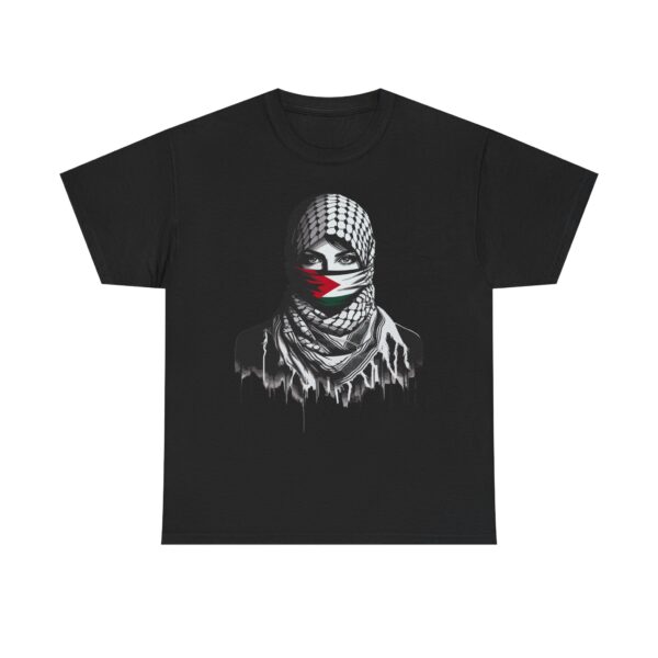 T-Shirt, Authentic Middle Eastern Design, Palestinian Women in a Keffiyeh, Cultural Tee, Ethnic Apparel, Unisex Shirt - Image 5