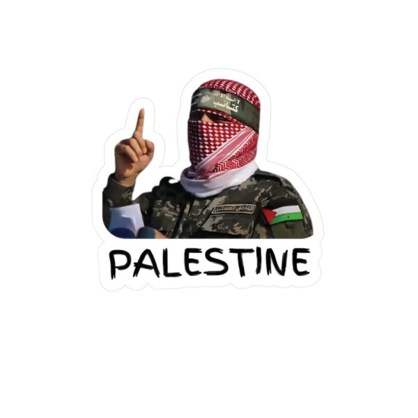 Palestine Abu Obaida Kiss-Cut Vinyl Decals Bold Expression Stickers, Activism Decor, Laptop Approval, Unique Gifts, Freedom Art