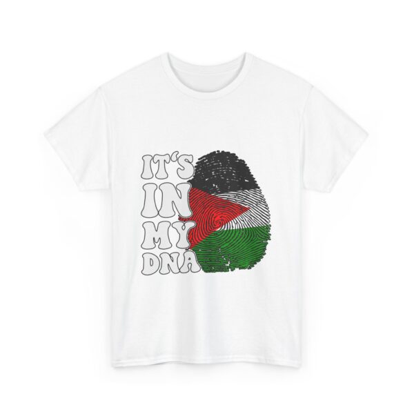 Palestine Flag Fingerprint Unisex Tee, Palestinian Pride Shirt, it's in My DNA T-Shirt, Middle East Gift - Image 3