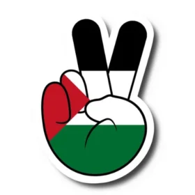Peace Sign Palestine Flag Sticker (10 Inch)