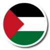 Round Palestine Flag Sticker (10 Inch)
