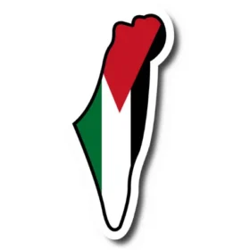 Palestine Flag in Map Sticker (10 Inch)